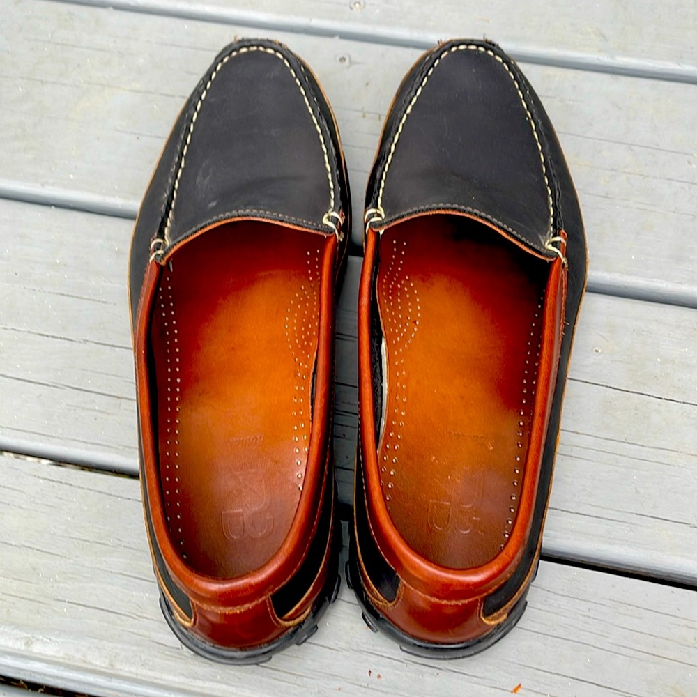 Allen Edmonds Boulder Venetian Driving Moccasin Black Brown Leather Men SZ 10.5